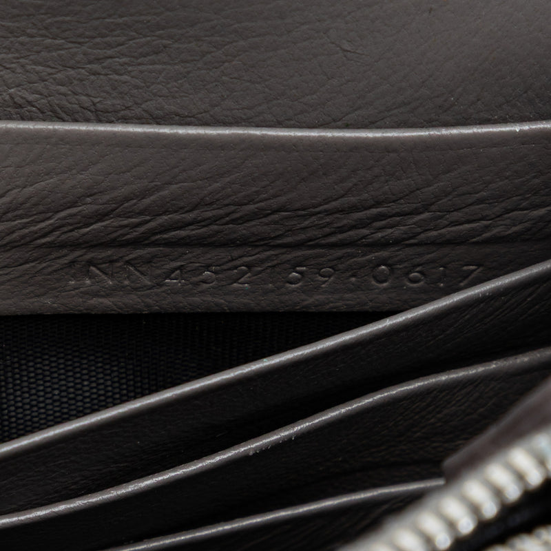 Croc Embossed Leather Monogram Kate Tassel Wallet on Chain - Image 6
