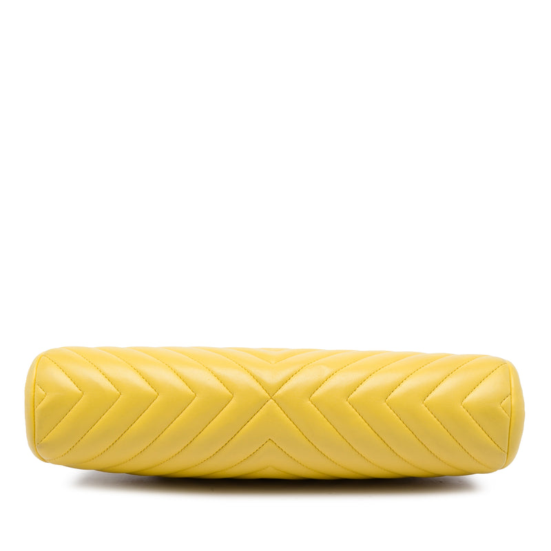 Chevron Lambskin Kisslock Clutch - Image 3