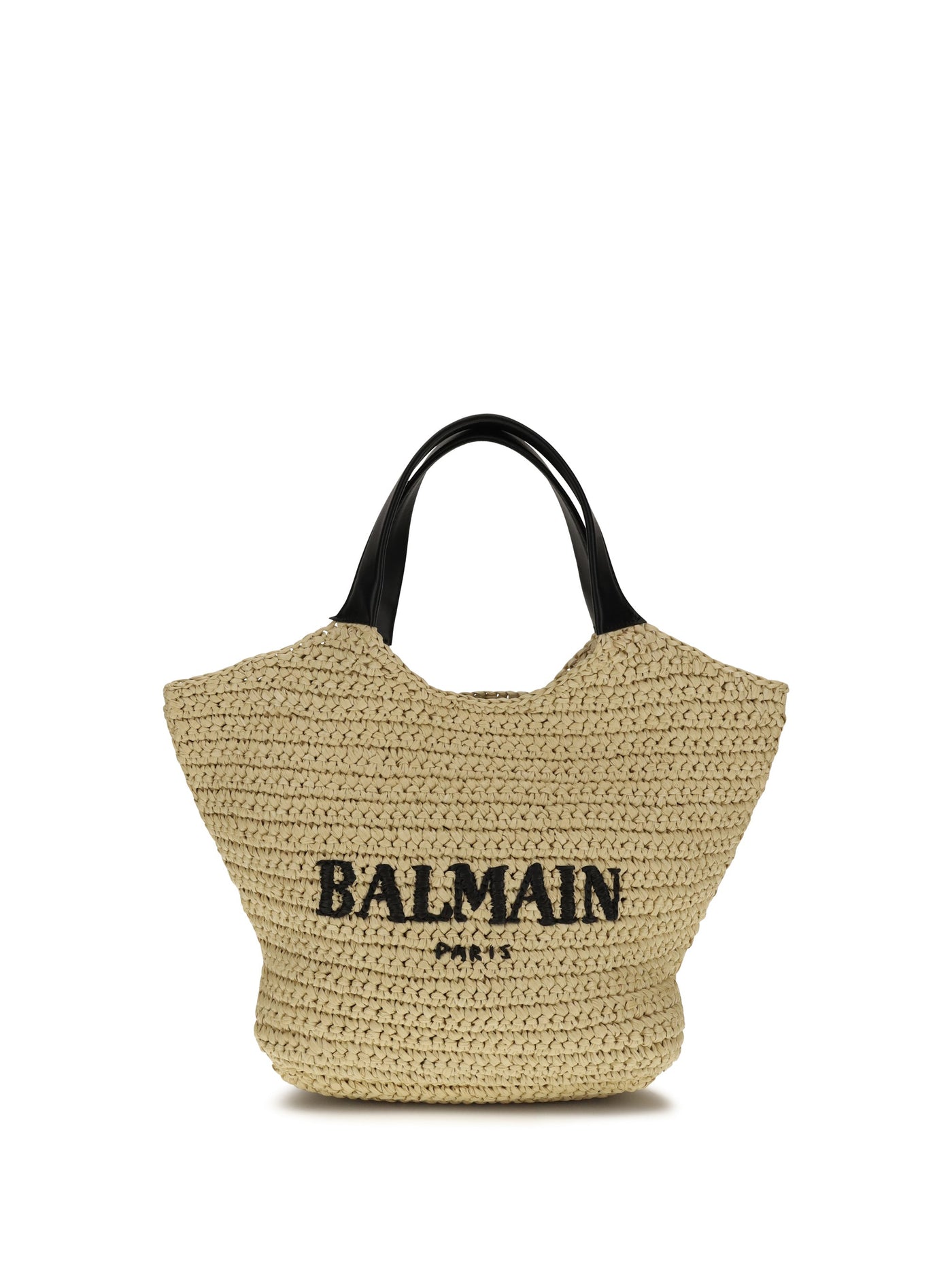 Balmain Paris Shoulder Bag — Beige Viscose