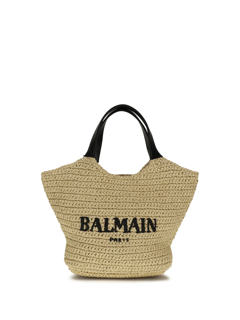 Balmain Paris Tote Bag — Beige Viscose