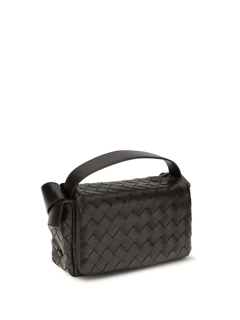 Bottega Veneta Intrecciato Shoulder Bag — Black Lamb Leather