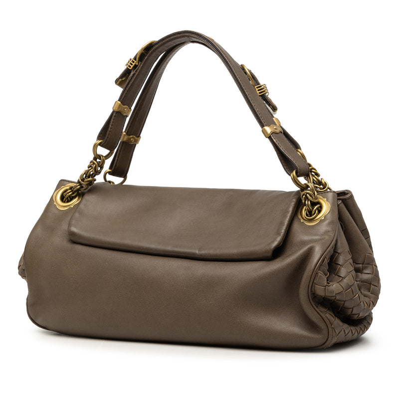Intrecciato Trimmed Nappa Napoli Handbag - Image 2
