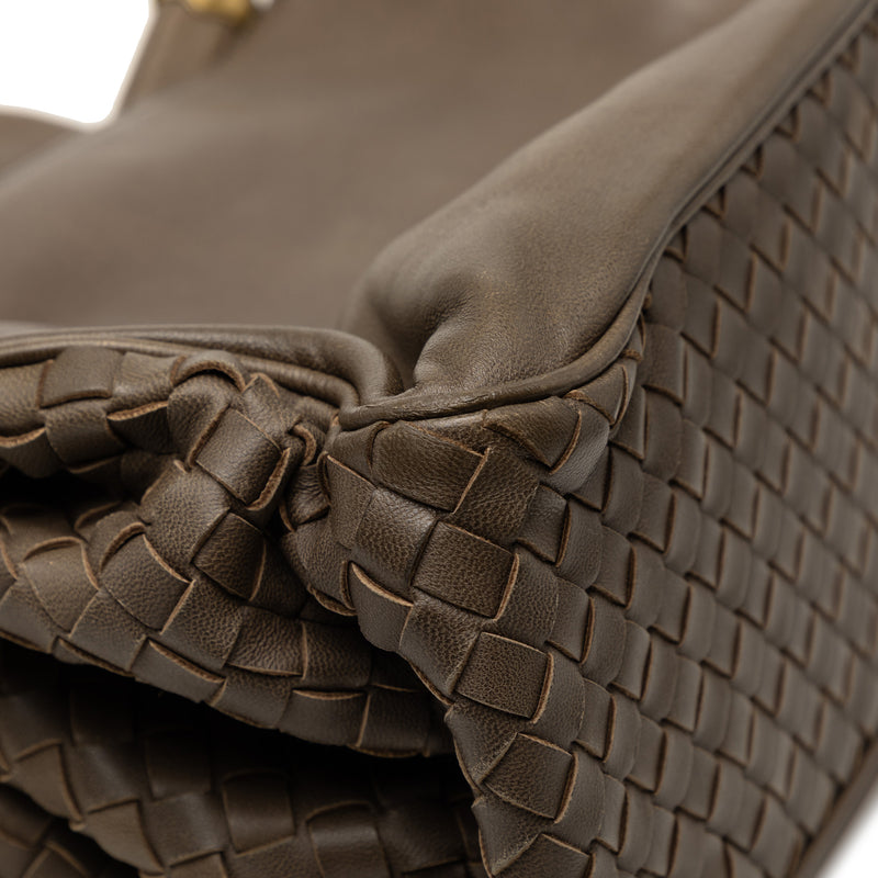 Intrecciato Trimmed Nappa Napoli Handbag - Image 6