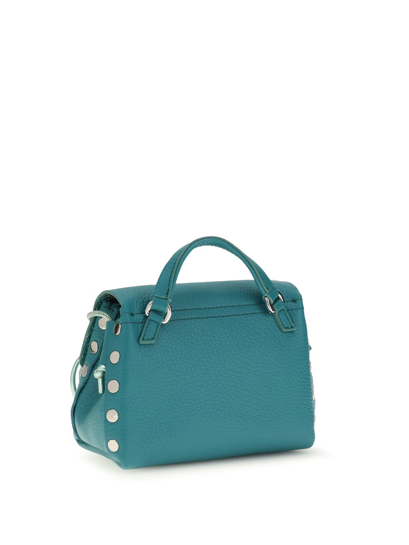 Zanellato Postina Shoulder Bag — Green Calf Leather Bos Taurus
