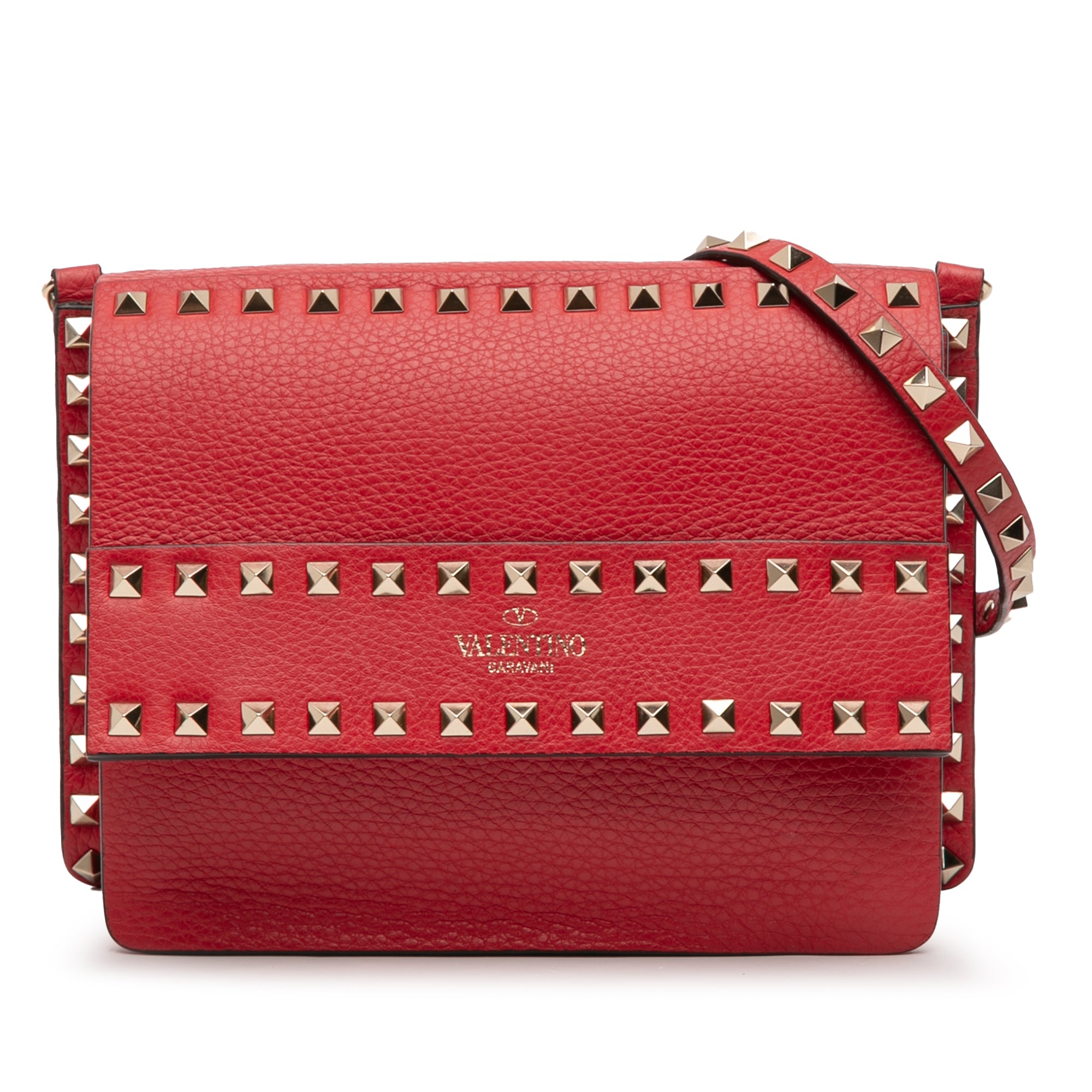 Small Grained Calfskin Rockstud Crossbody - Image 1