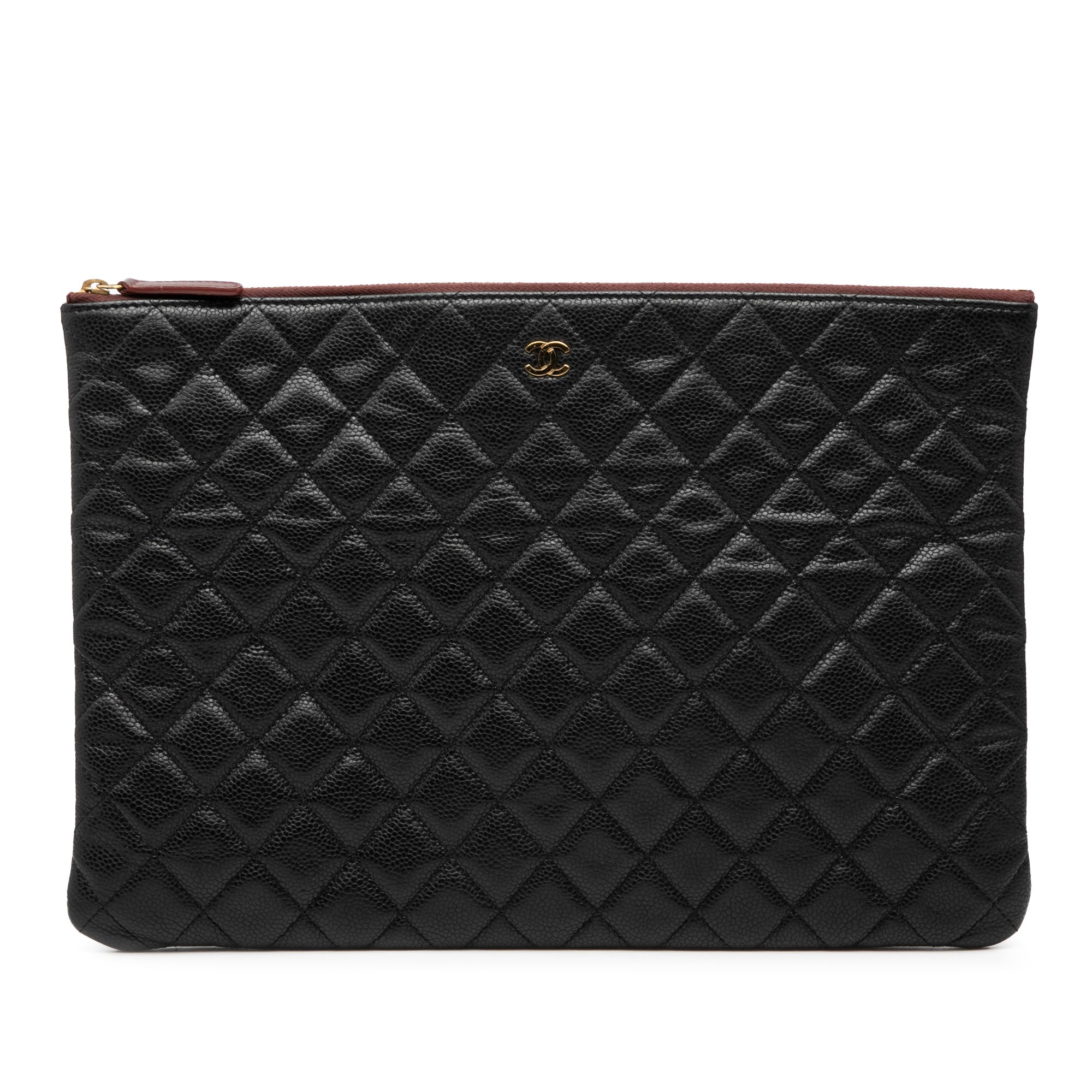 Large Quilted Caviar O Case Clutch - Image 1