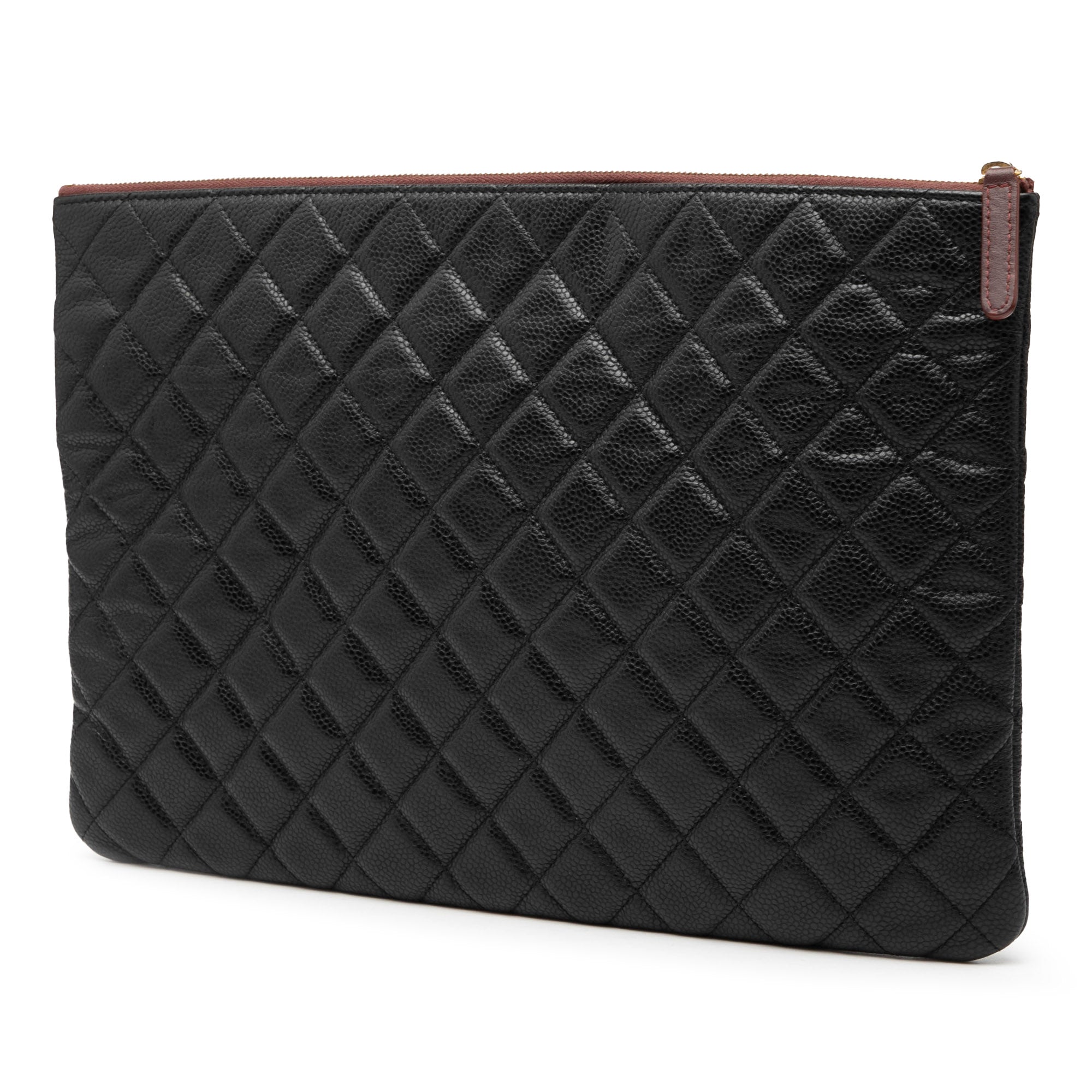 Large Quilted Caviar O Case Clutch - Image 2
