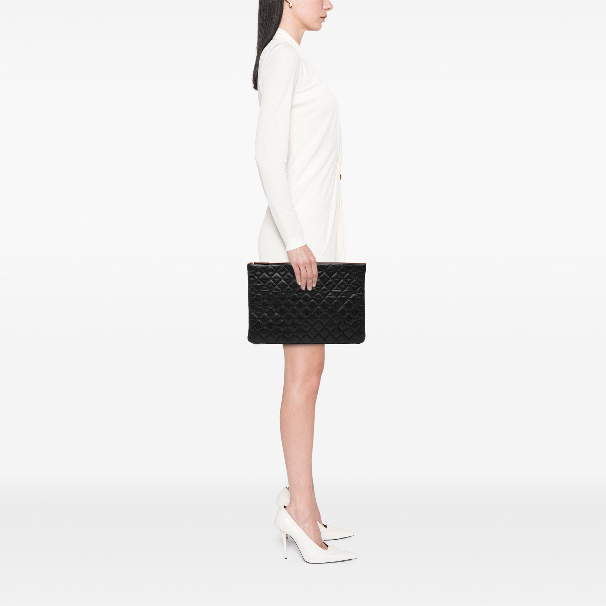 Large Quilted Caviar O Case Clutch - Image 7