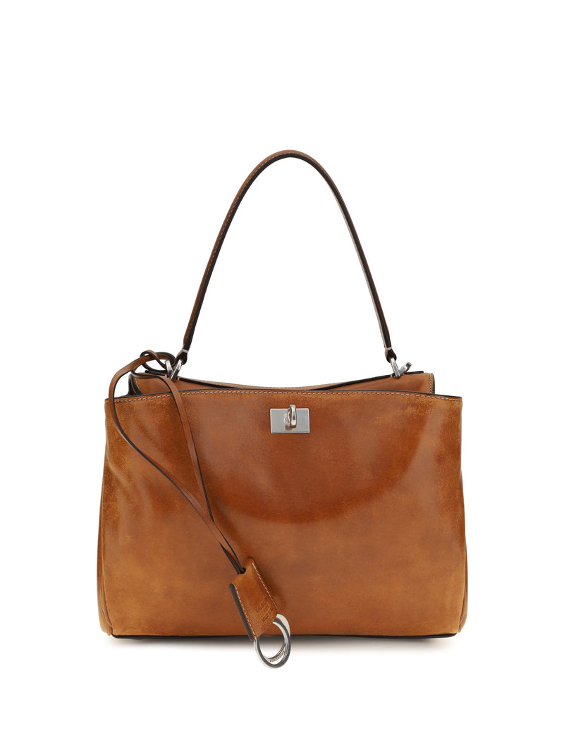 Balenciaga Rodeo Shoulder Bag — Tan Lambskin Leather