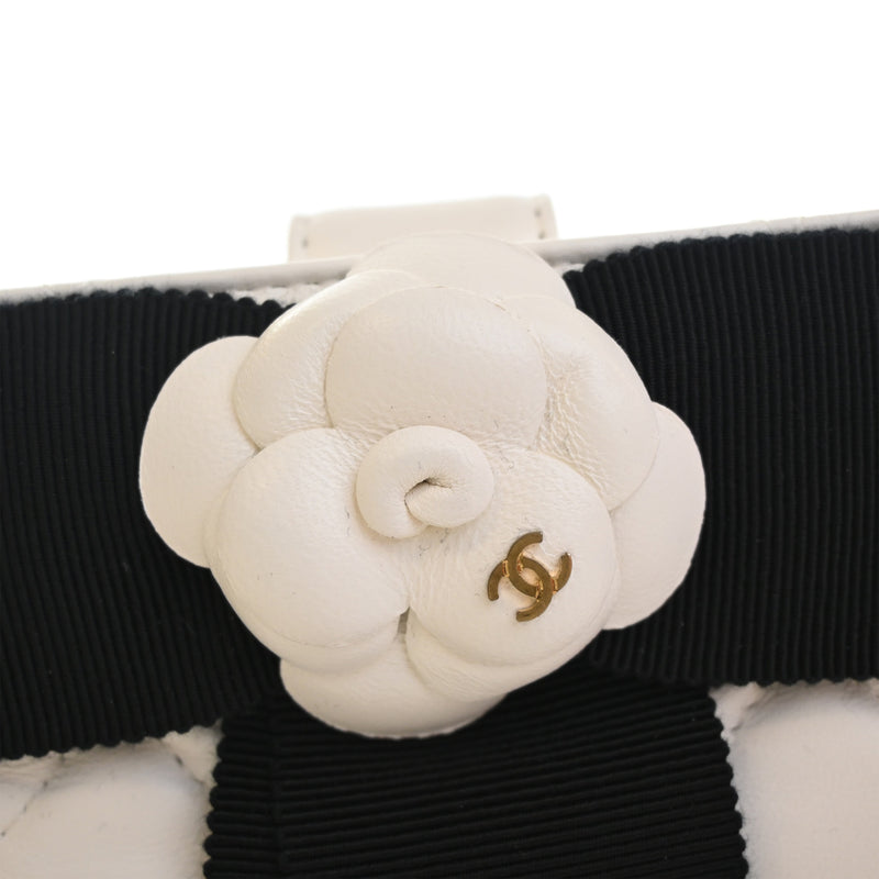 Mini Lambskin Round Camellia Clutch - Image 10