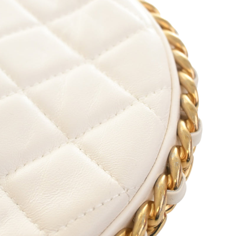 Mini Lambskin Round Camellia Clutch - Image 11