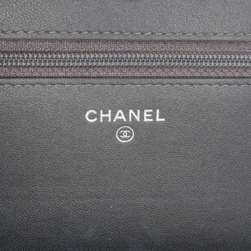 CC Studded Lambskin Camellia Wallet On Chain - Image 5