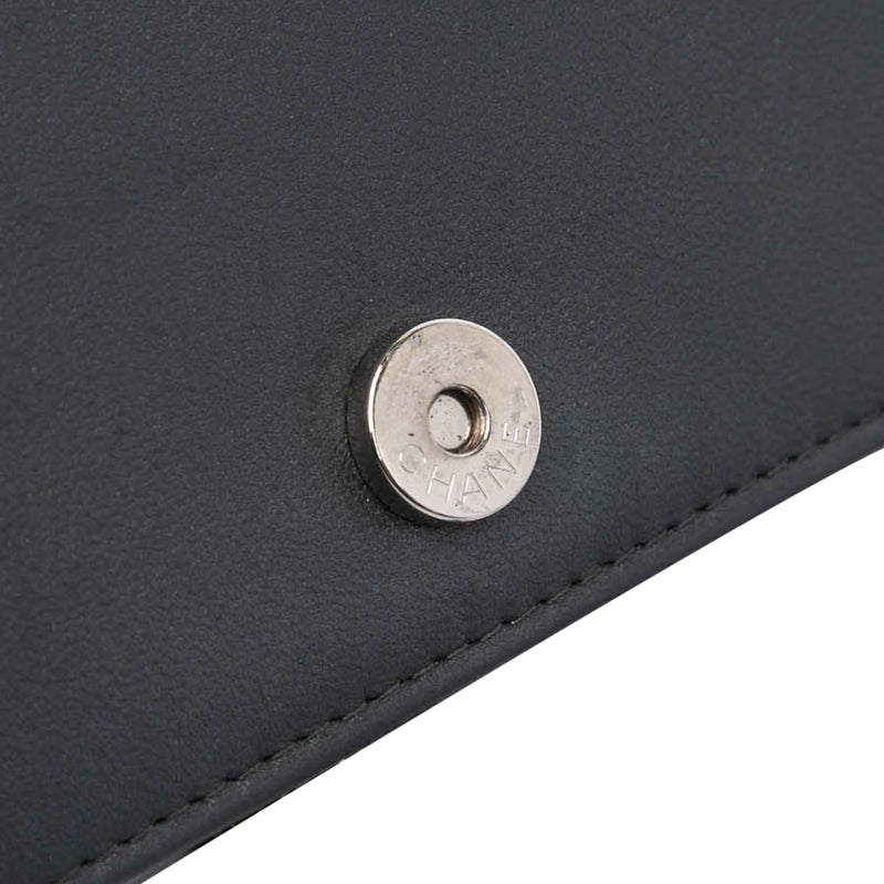 CC Studded Lambskin Camellia Wallet On Chain - Image 8