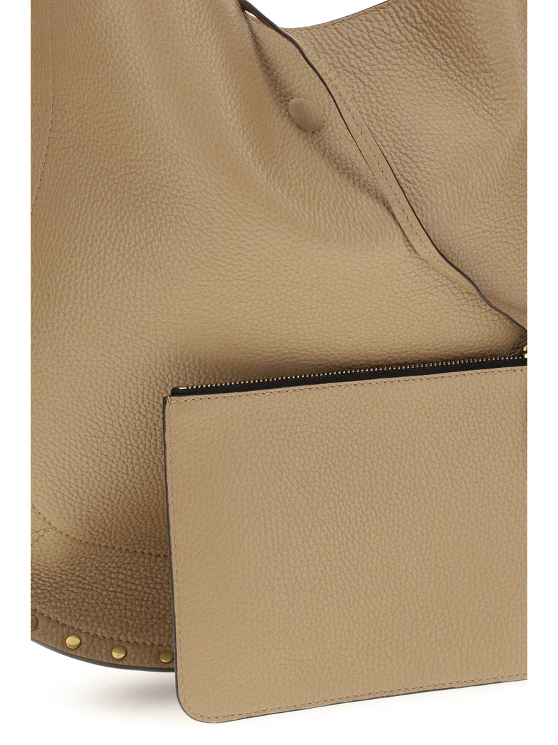 Isabel Marant Hobo Bag — Beige Calf Leather Bos Taurus