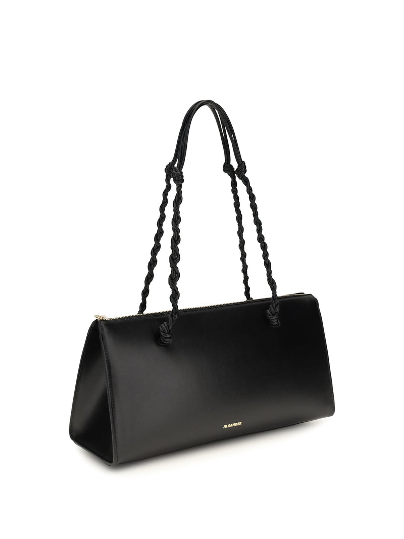 Jil Sander Tangle Shoulder Bag — Black Calf Leather (bos Taurus)