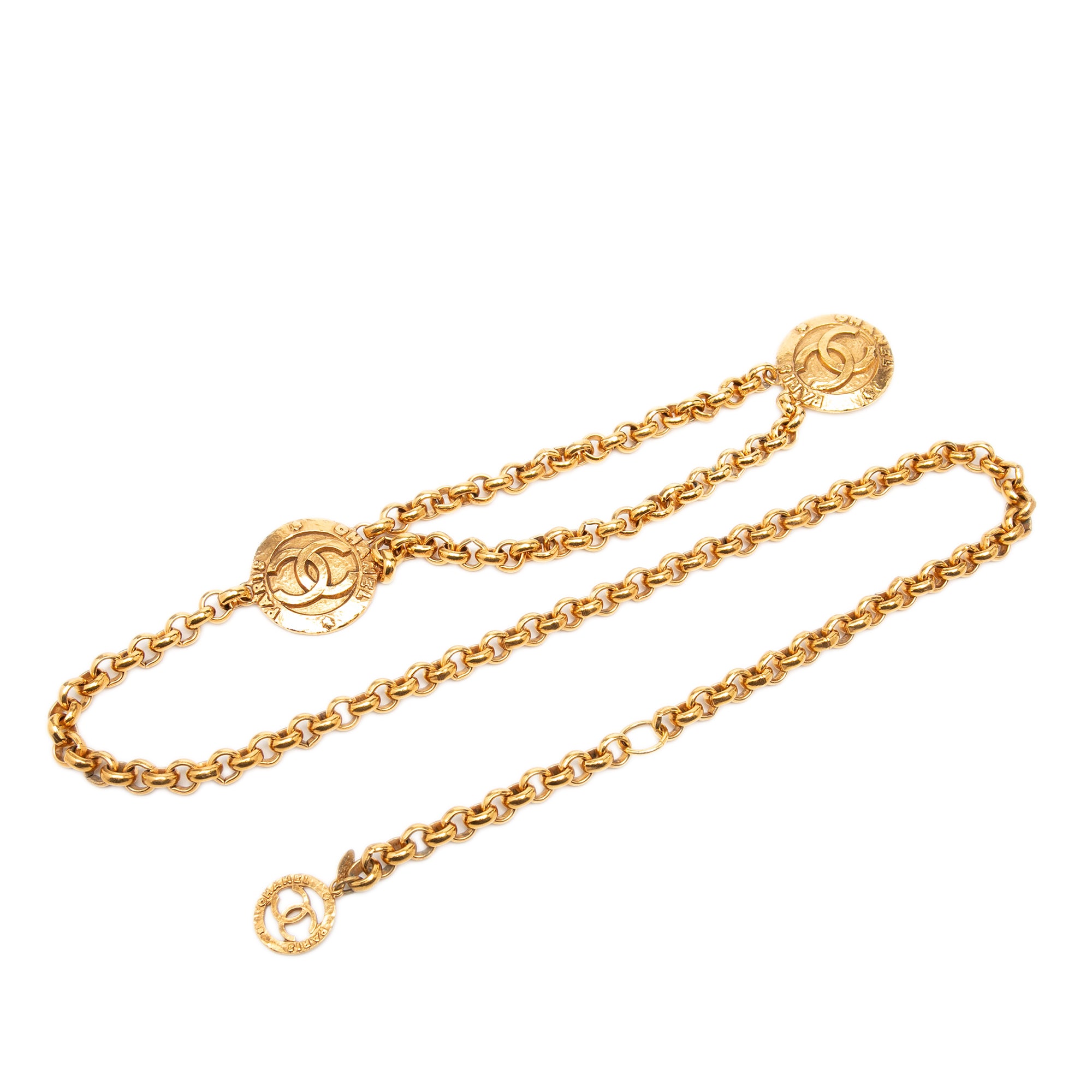 CC Gold Plated Medallion Chain Belt - Image 1