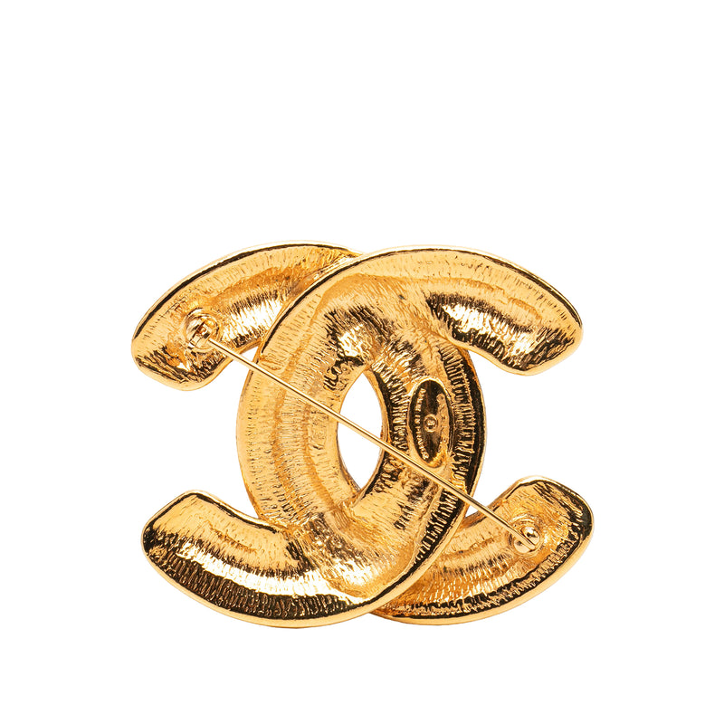 CC Gold Plated Quilted Brooch - Image 2