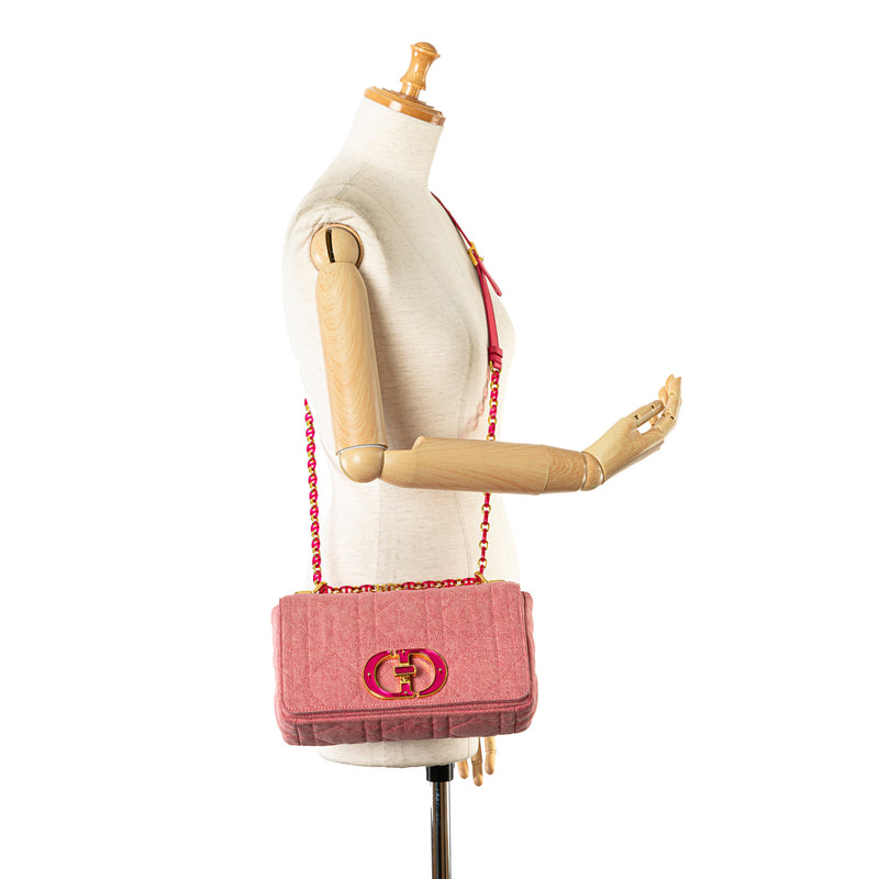 Medium Denim Macrocannage Caro Bag - Image 10