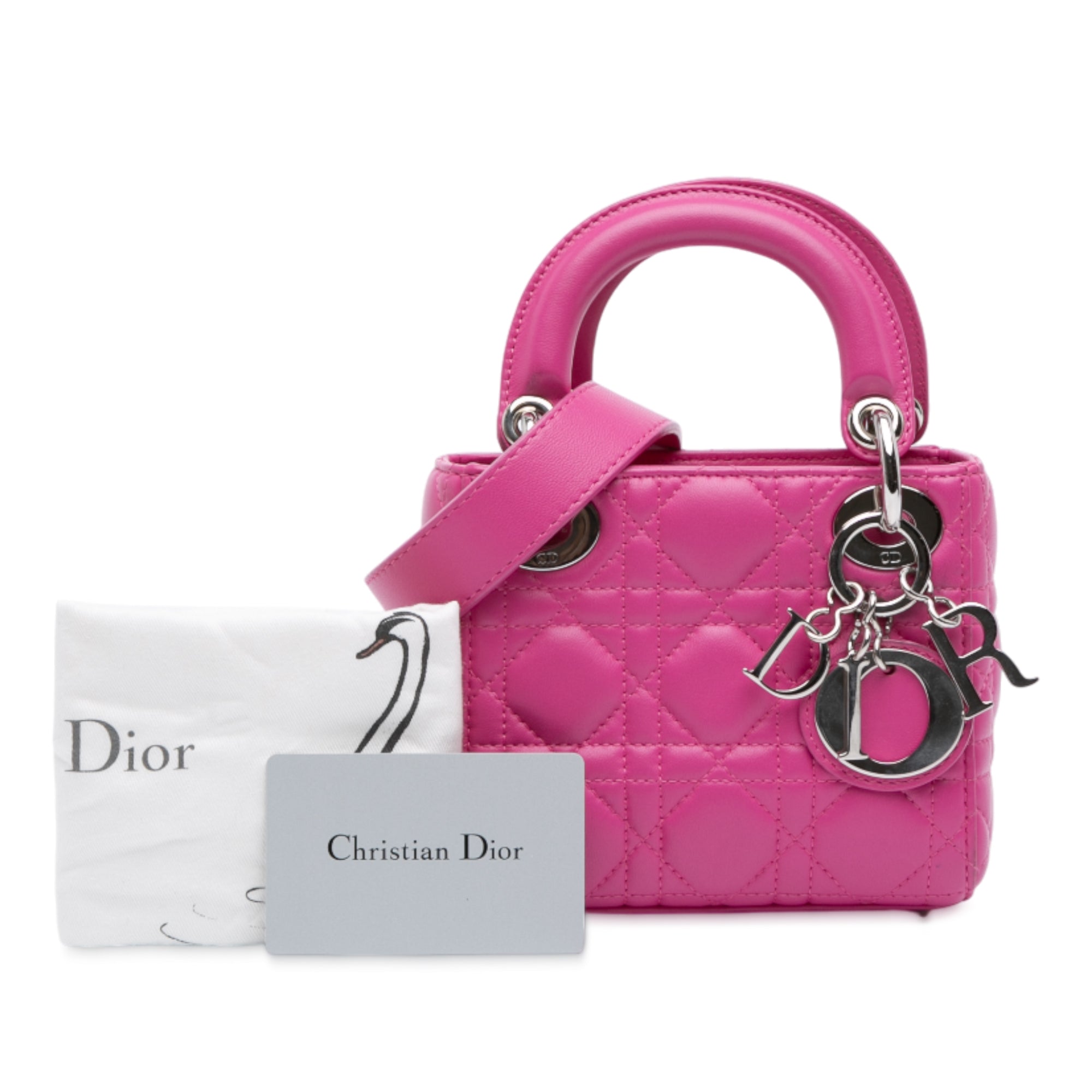 Mini Lambskin Cannage Lady Dior - Image 11