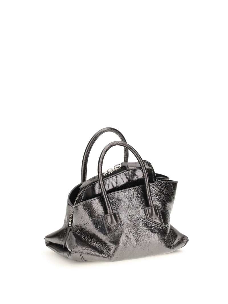 The Attico Top Handle Bag — Silver Calf Leather Bos Taurus