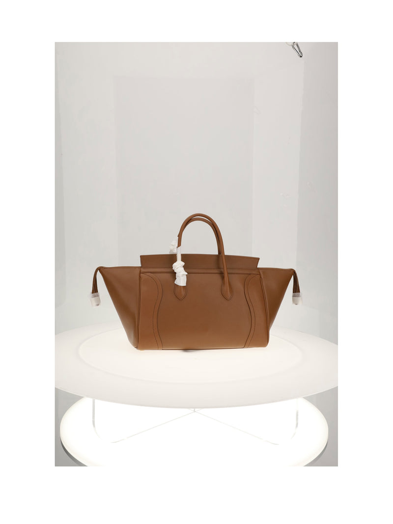 Celine Luggage Shoulder Bag — Brown Lamb Leather