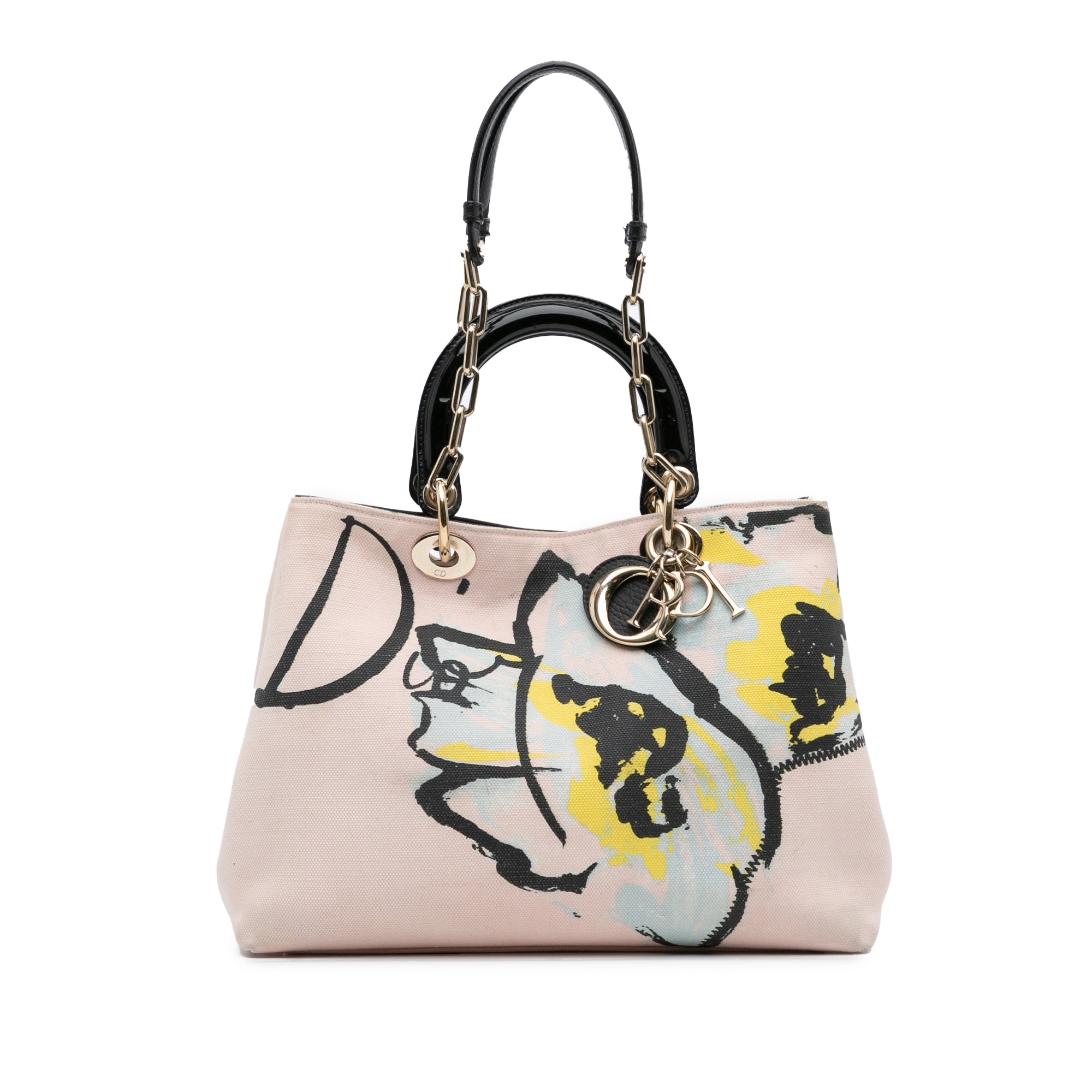 Limited Edition Medium Canvas Floral Printed Diorissimo Satchel - Image 1