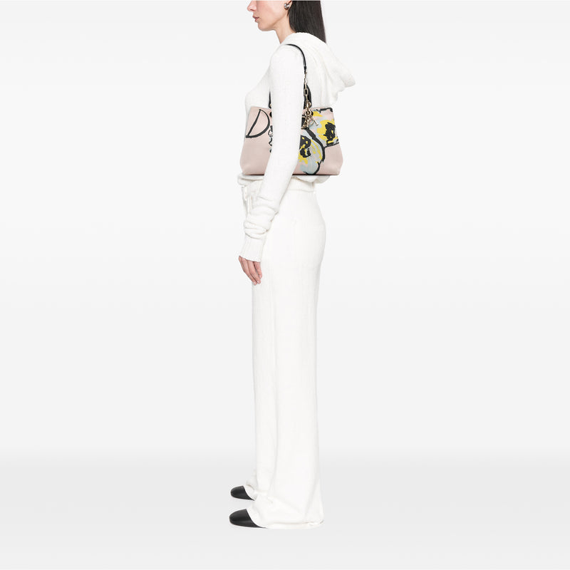 Limited Edition Medium Canvas Floral Printed Diorissimo Satchel - Image 12