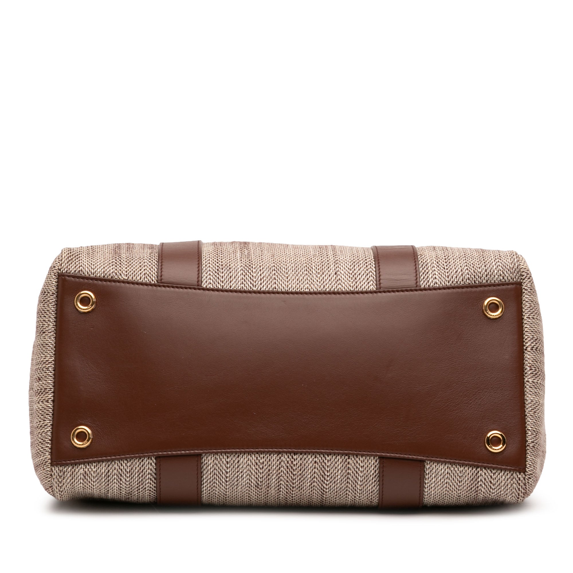 Toile Herringbone and Leather Loom L32 - Image 3