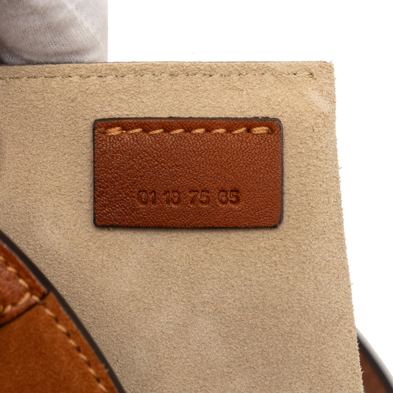 Small Suede and Raffia Pixie Satchel - Image 6