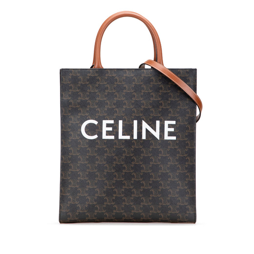 Small Triomphe Coated Canvas Vertical Cabas Tote - Image 1