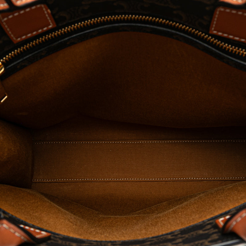 Small Triomphe Coated Canvas Vertical Cabas Tote - Image 4