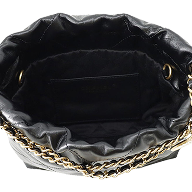 Mini Shiny Calfskin 22 Handbag - Image 4