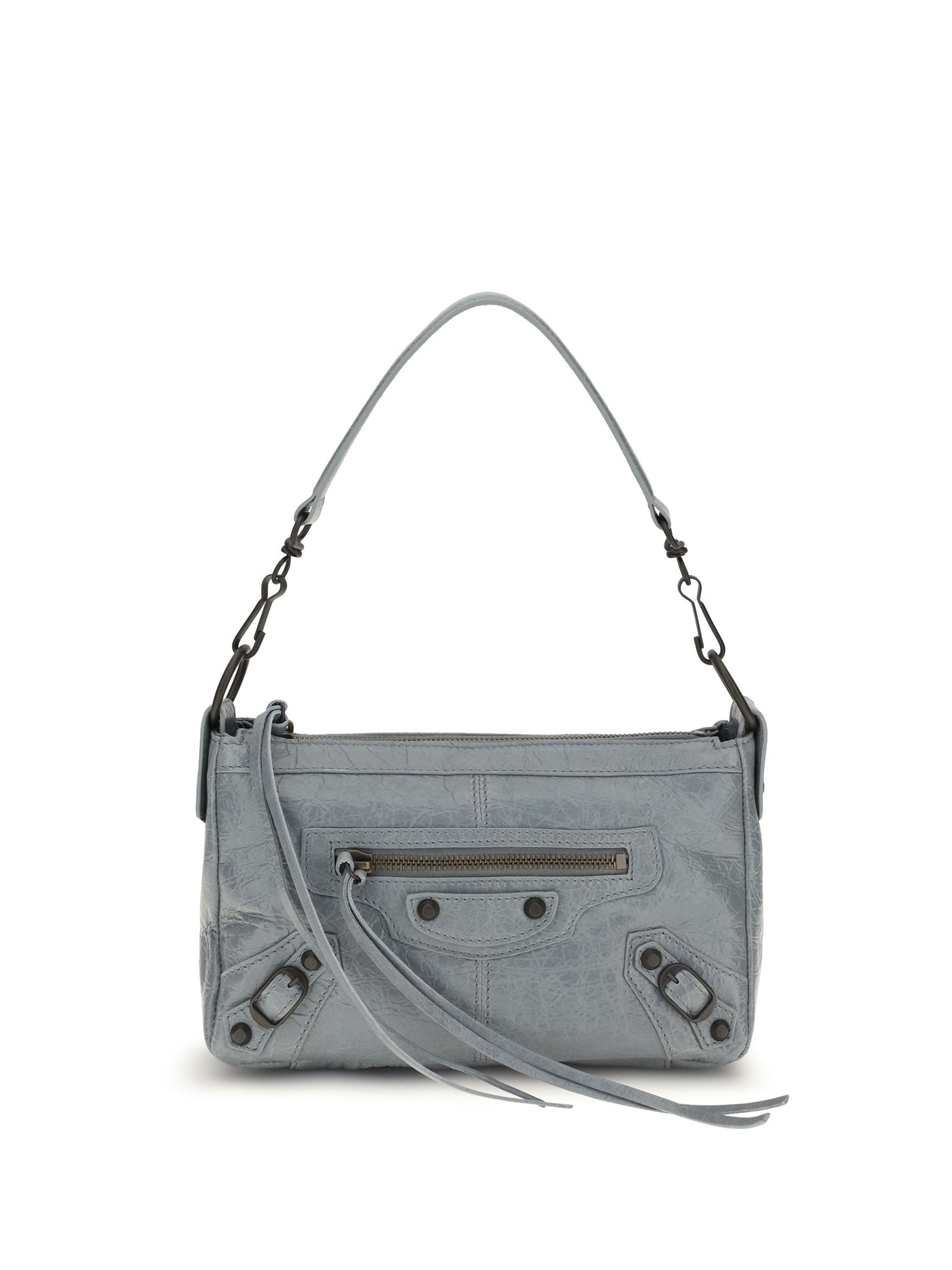 Balenciaga Le City Shoulder Bag — Gray Lamb Ovis Aries
