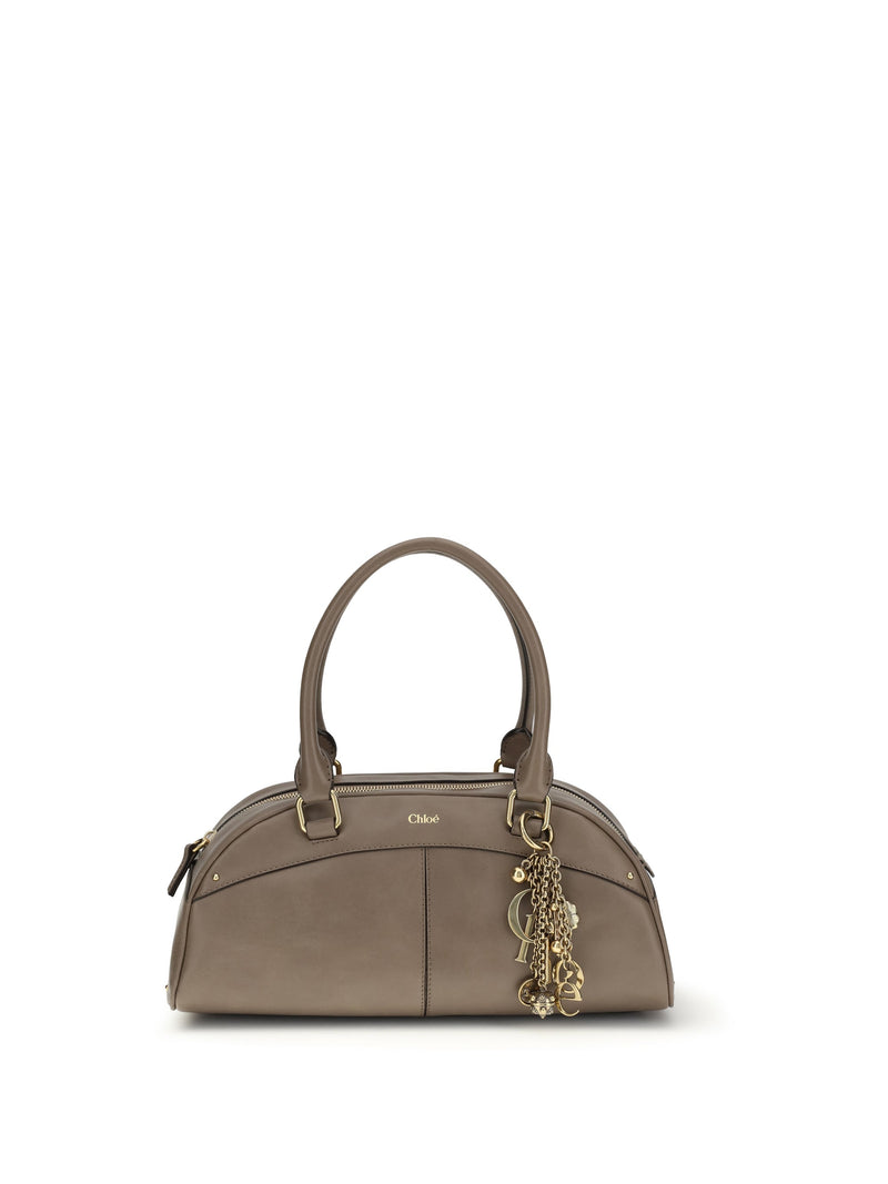 Chloé Bowling Shoulder Bag — Gray Calf Leather