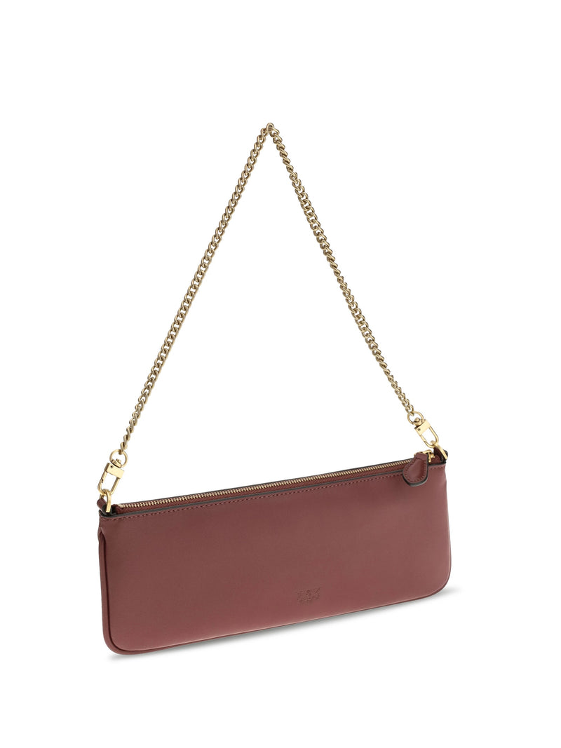 Pinko Horizontal Flat Clutch — Red Calf Leather (bos Taurus)