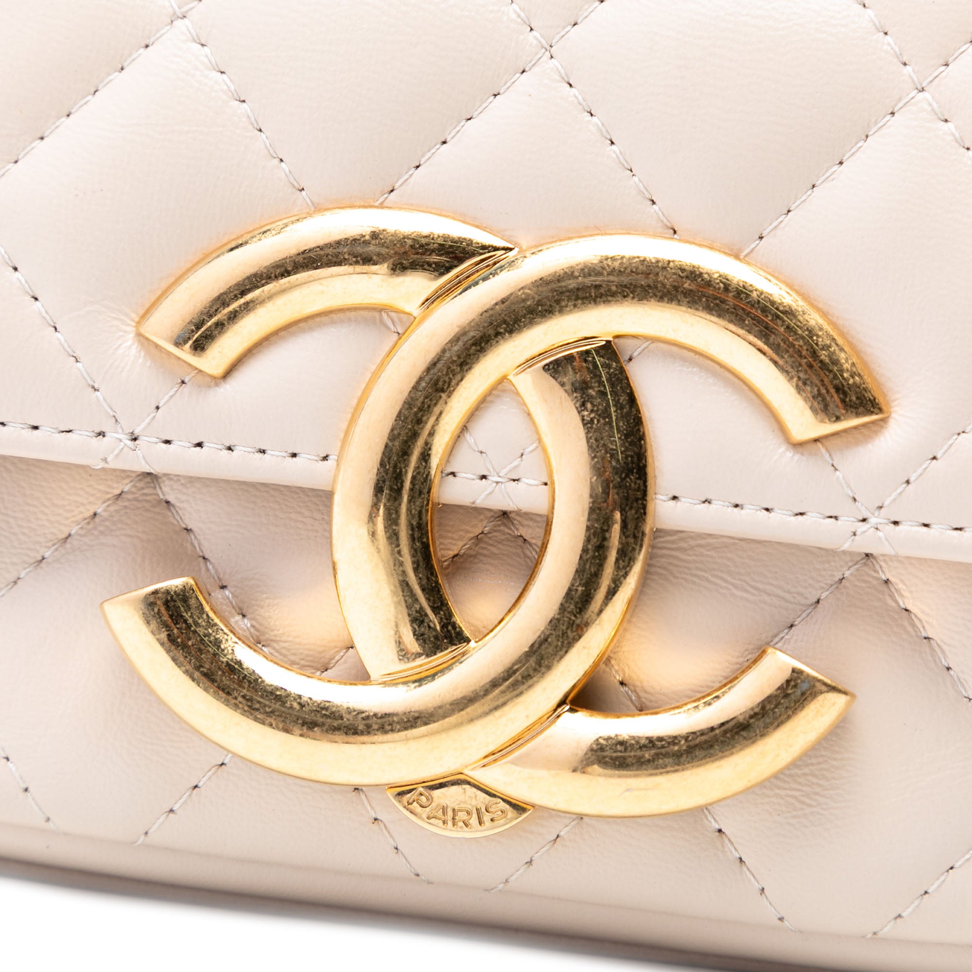 Quilted Lambskin Giant CC Flap Phone Holder with Chain - Image 5