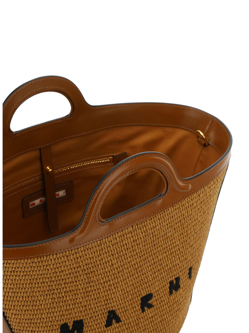 Marni Tropicalia Bucket Bag — Brown