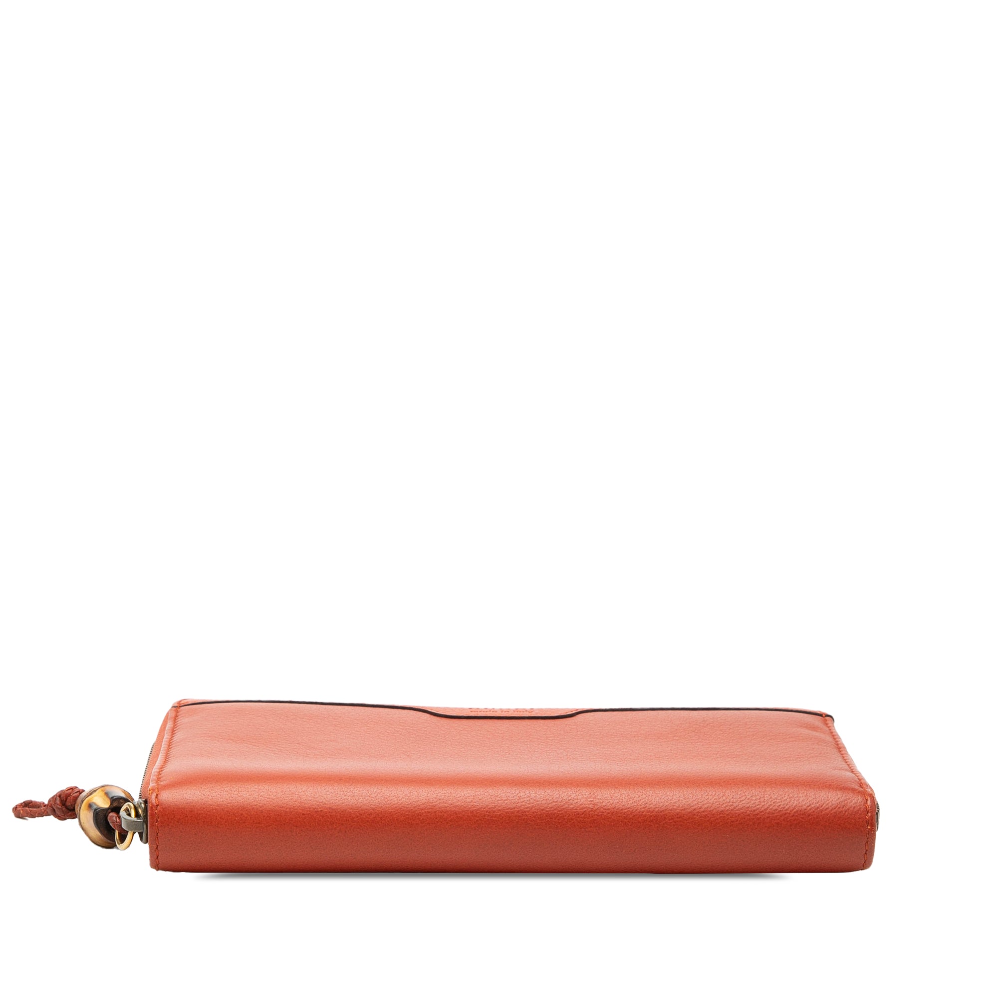Leather Bamboo Zip Around Wallet - Image 3