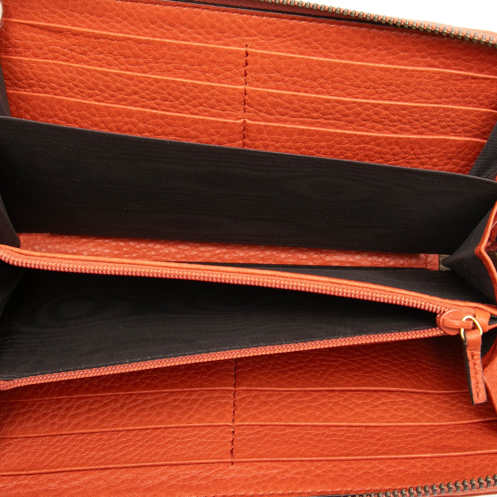 Leather Bamboo Zip Around Wallet - Image 4
