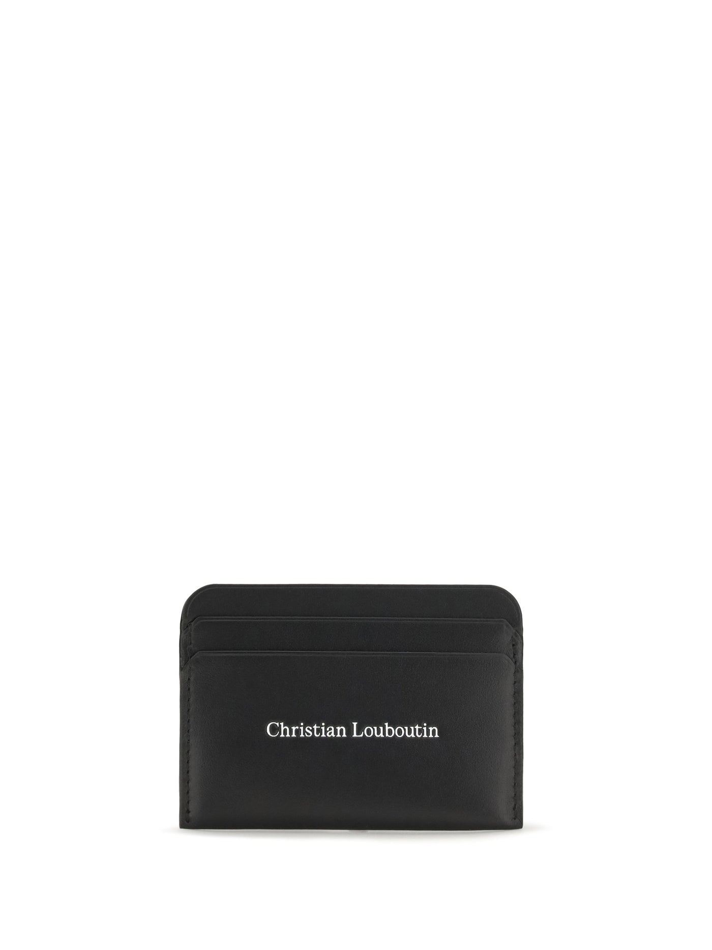 Christian Louboutin Card Case — Black Calf Leather Bos Taurus Wallet