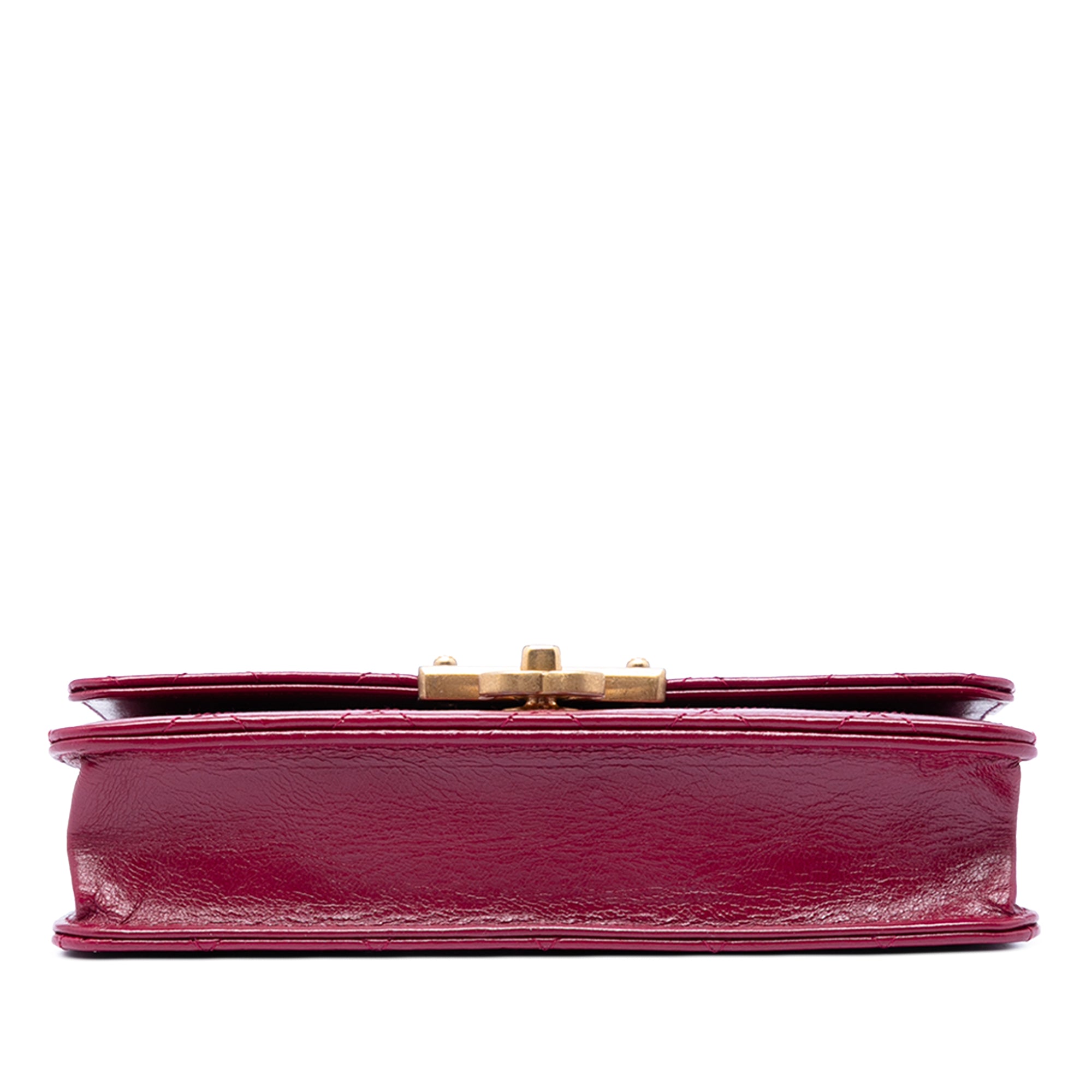 Stitched Goatskin Golden CC Wallet On Chain - Image 3