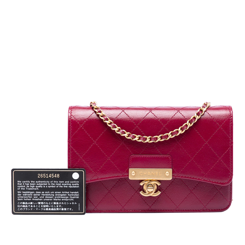 Stitched Goatskin Golden CC Wallet On Chain - Image 8