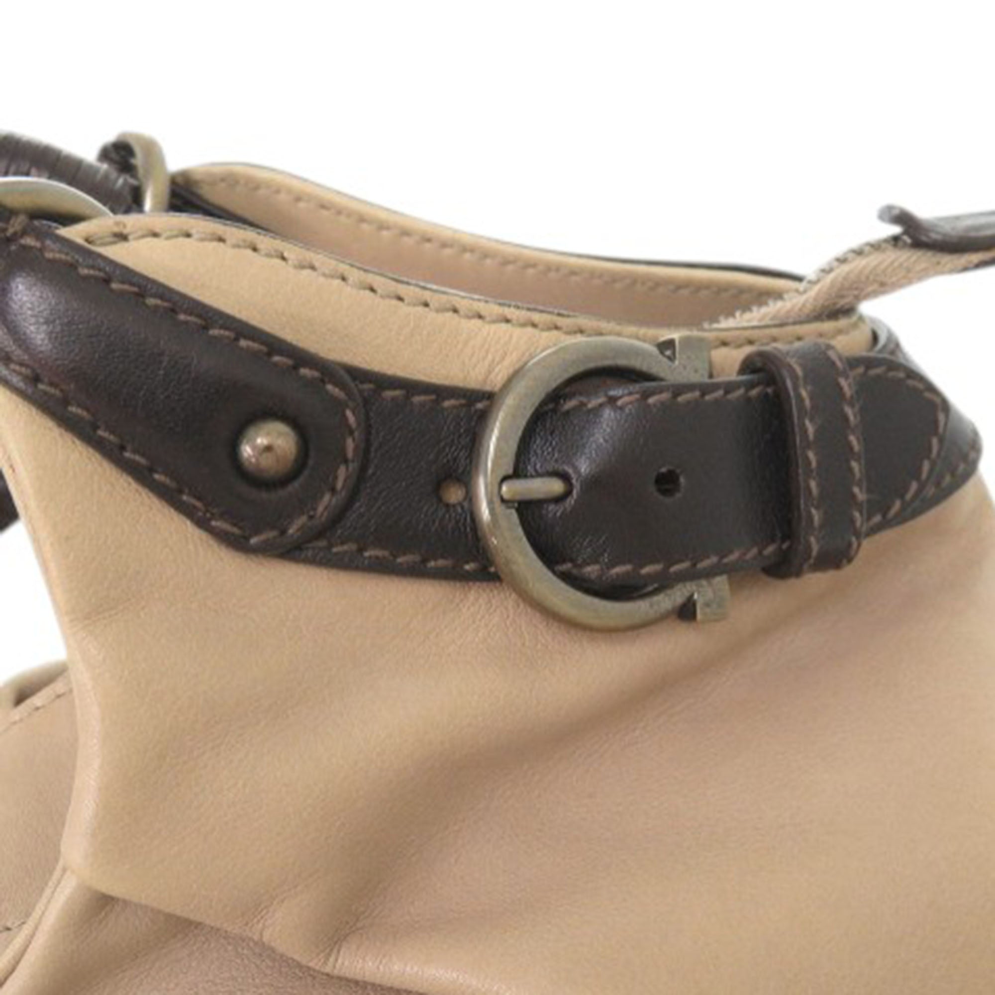 Leather Gancini Tote - Image 13