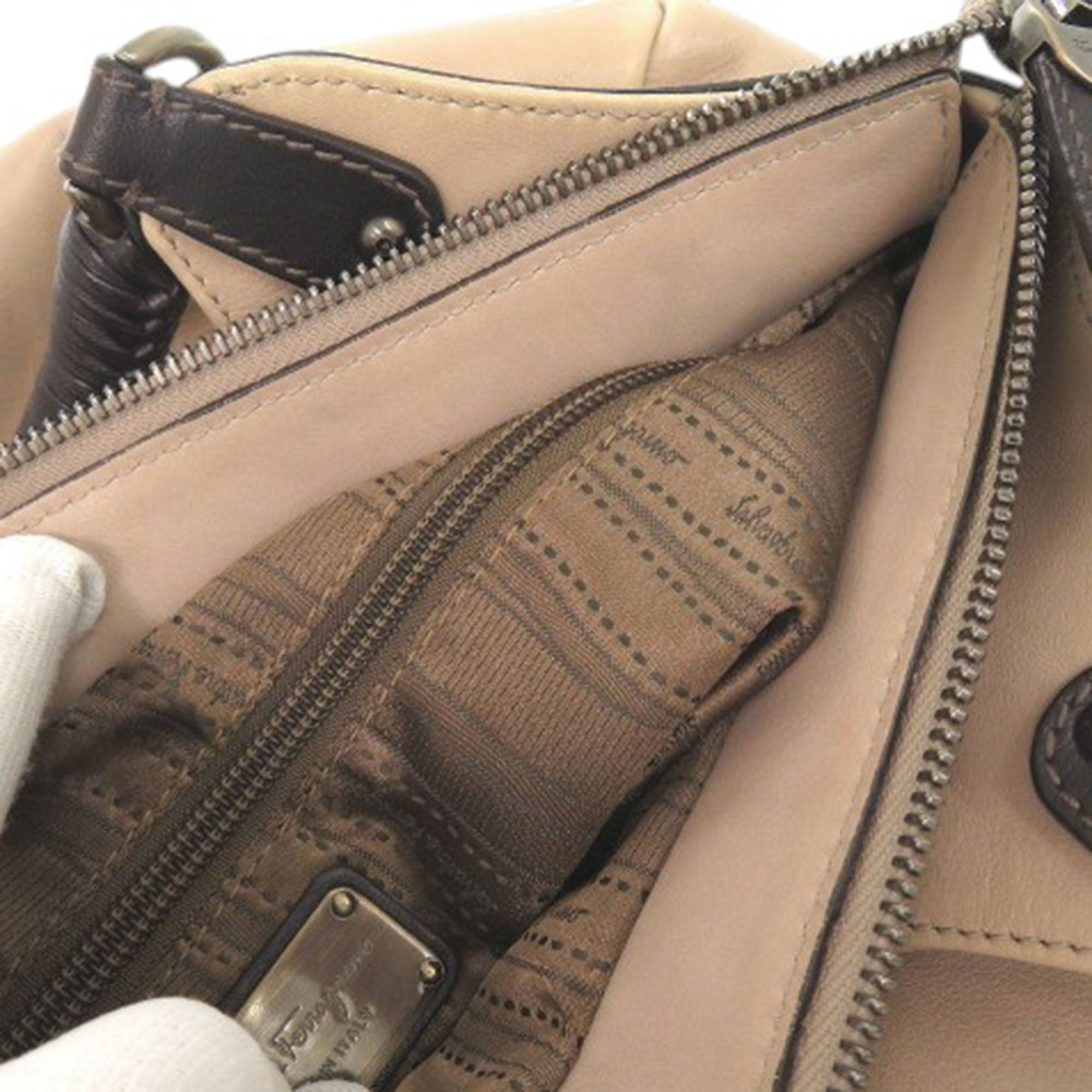 Leather Gancini Tote - Image 8