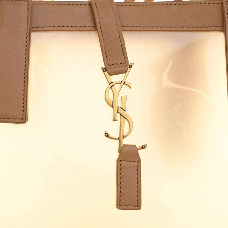 Medium PVC and Calfskin Panier Tote - Image 10