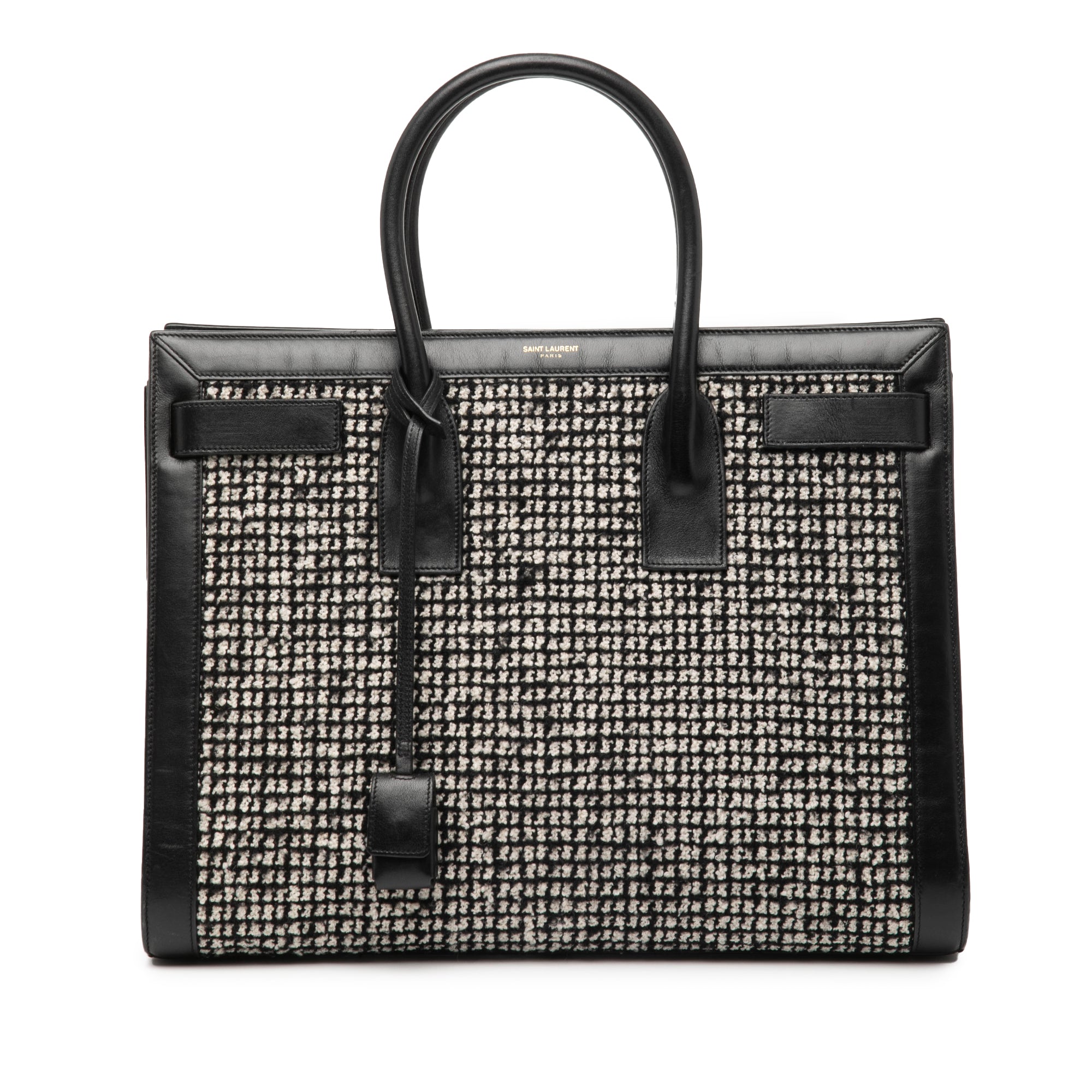 Small Tweed Houndstooth Sac De Jour Satchel - Image 1