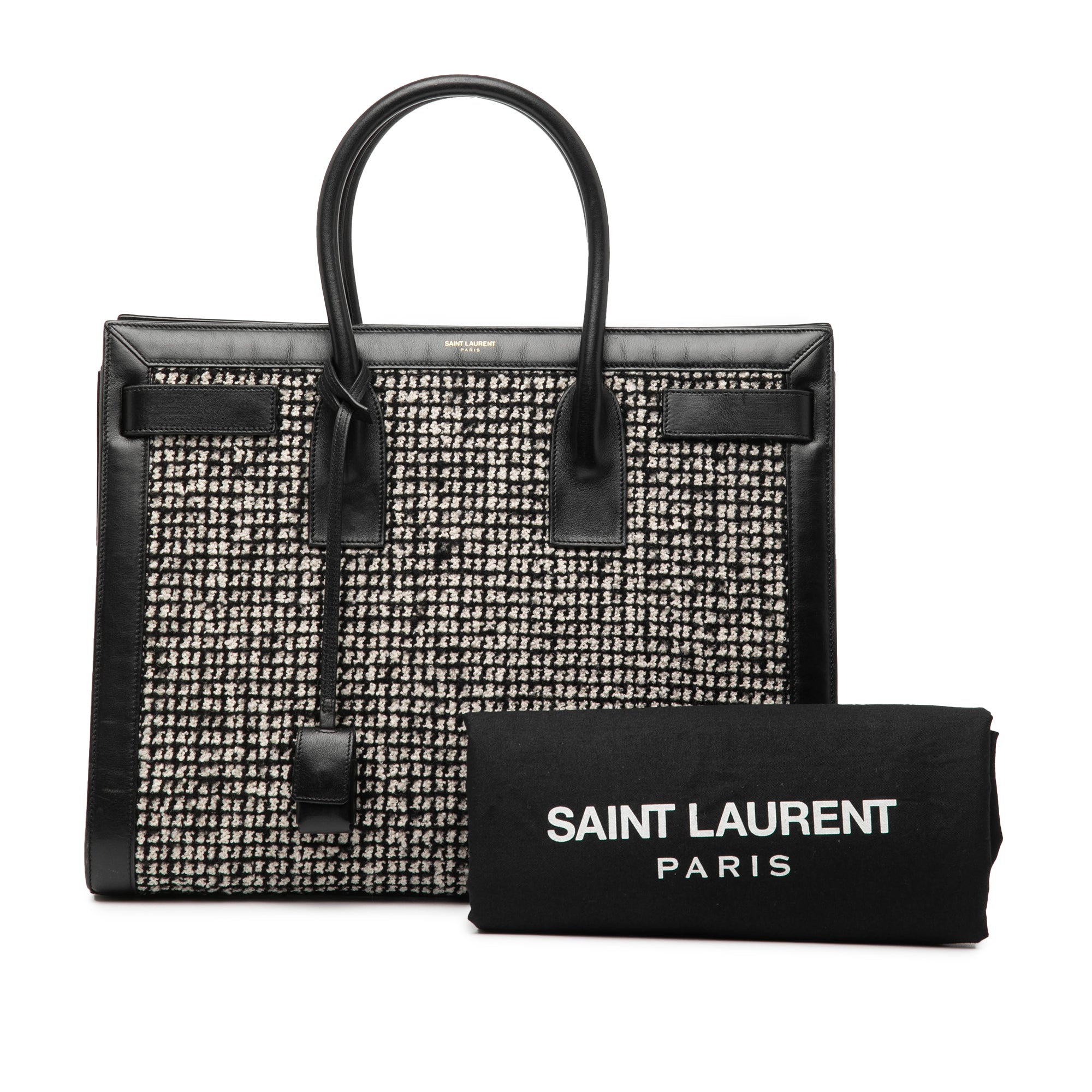 Small Tweed Houndstooth Sac De Jour Satchel - Image 8