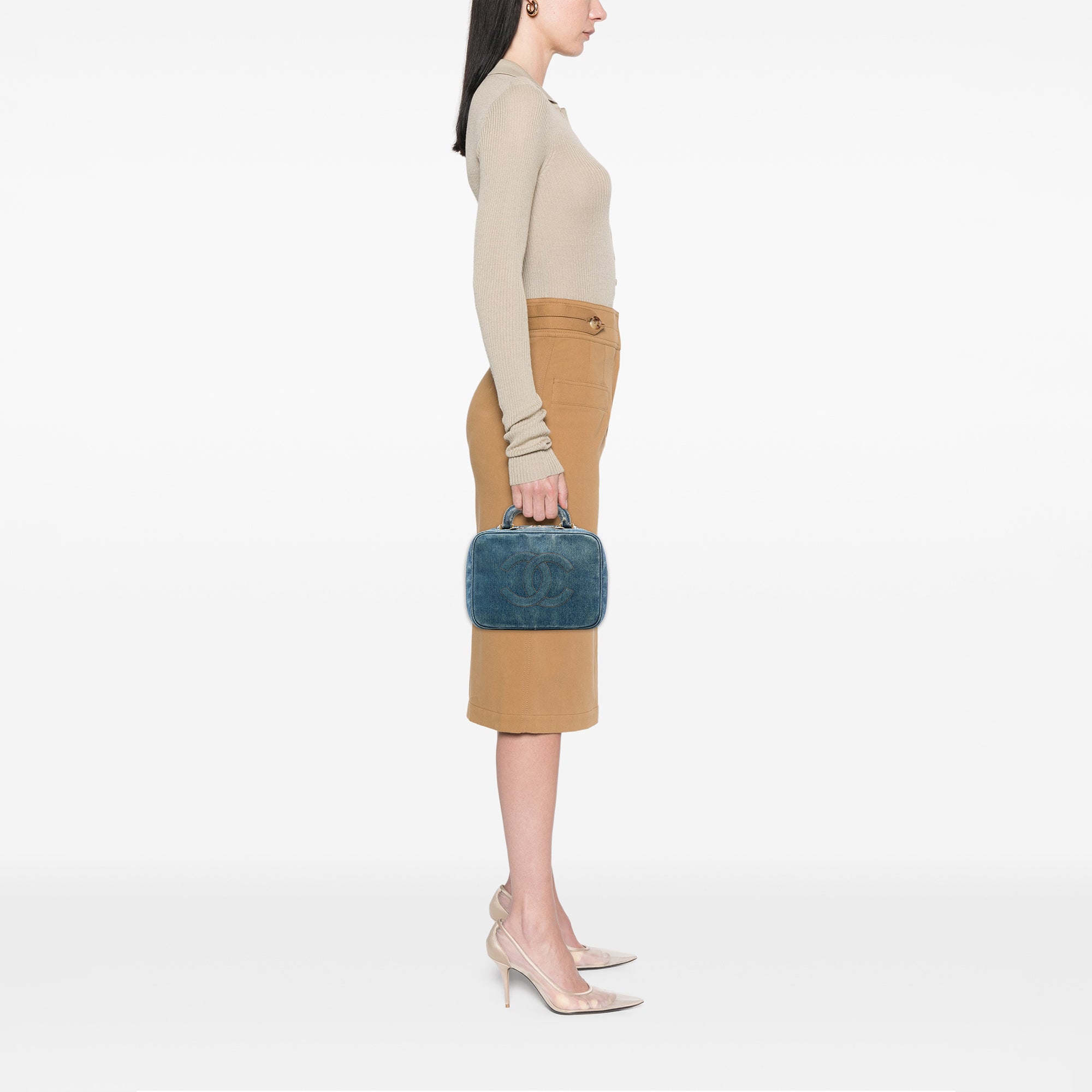 CC Denim Vanity Bag - Image 7