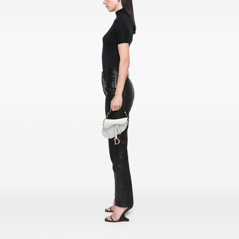 Mini Grained Calfskin Saddle Bag - Image 5