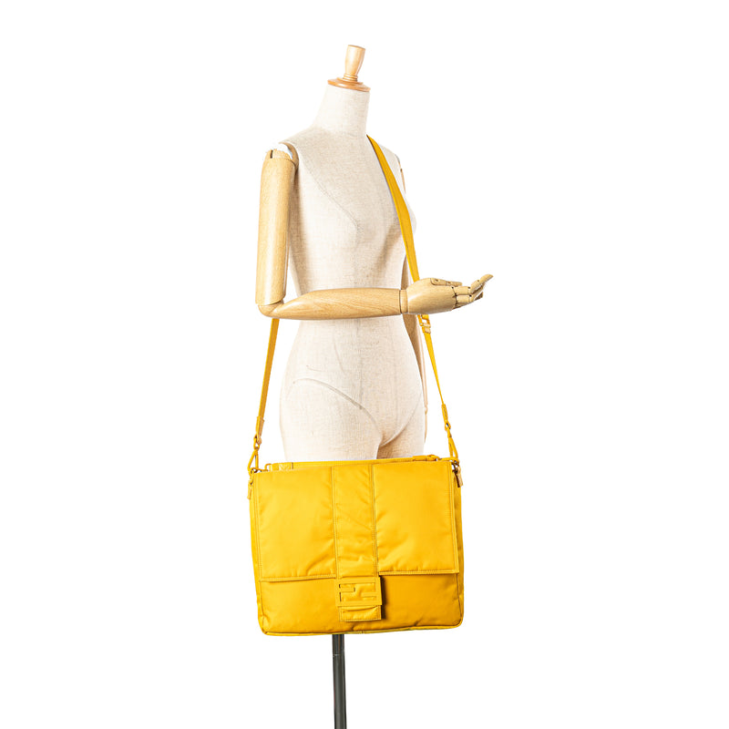 Large Econyl Nylon Baguette Satchel - Image 13